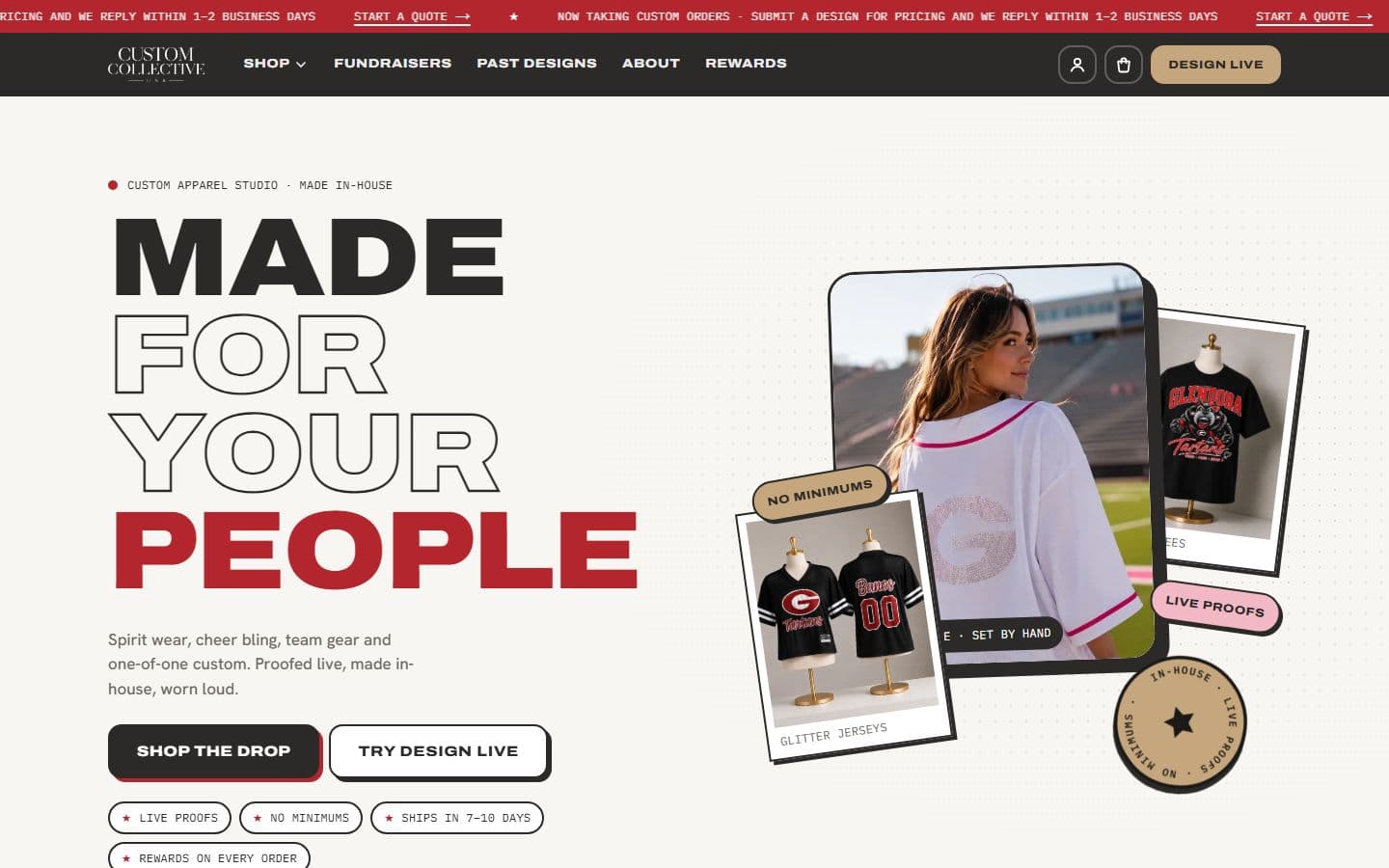 Captura de pantalla de customcollectiveusa.com