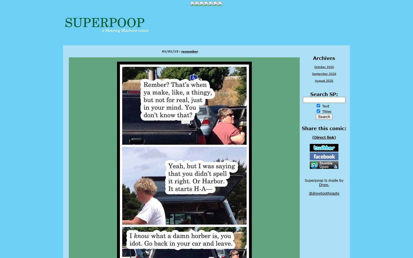 Captura de pantalla de superpoop.com